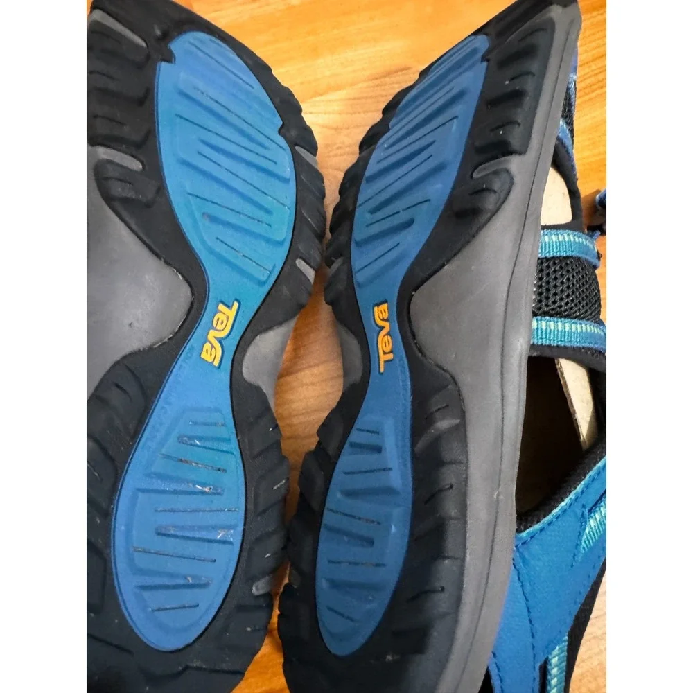Teva Little Kids Manatee Sandal‎ Size 6 Blue Hiking Breathable Shoes Mesh Summer